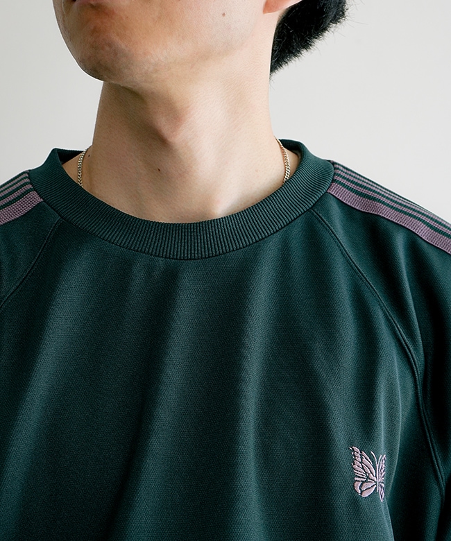 RW315]NEEDLES(ニードルズ)Track Crew Neck Shirt - Poly Smooth