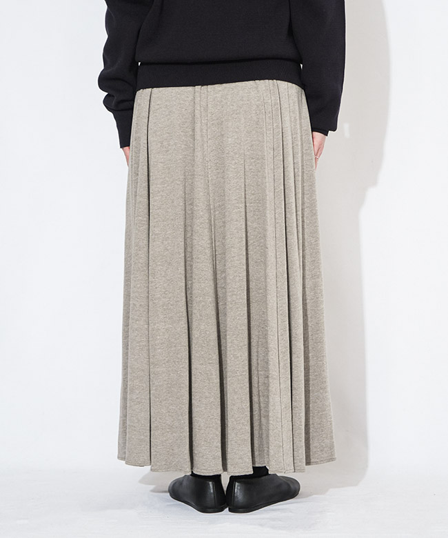 LER-19156B]Praia(プライア) アンゴラ混ニットスカート ロングスカート