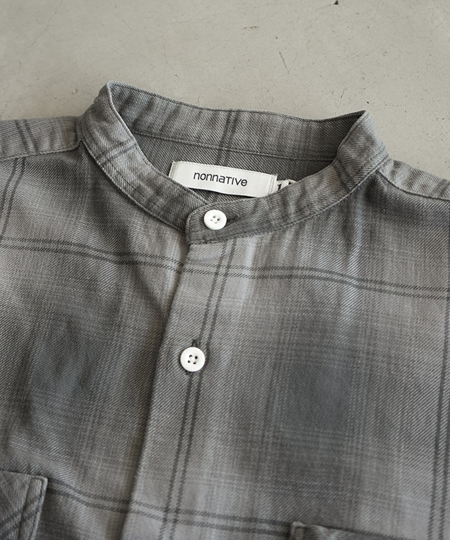 nonnative(ノンネイティブ)OFFICER STAND COLLAR S/S SHIRT COTTON