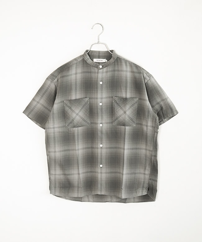 nonnative(ノンネイティブ)OFFICER STAND COLLAR S/S SHIRT COTTON