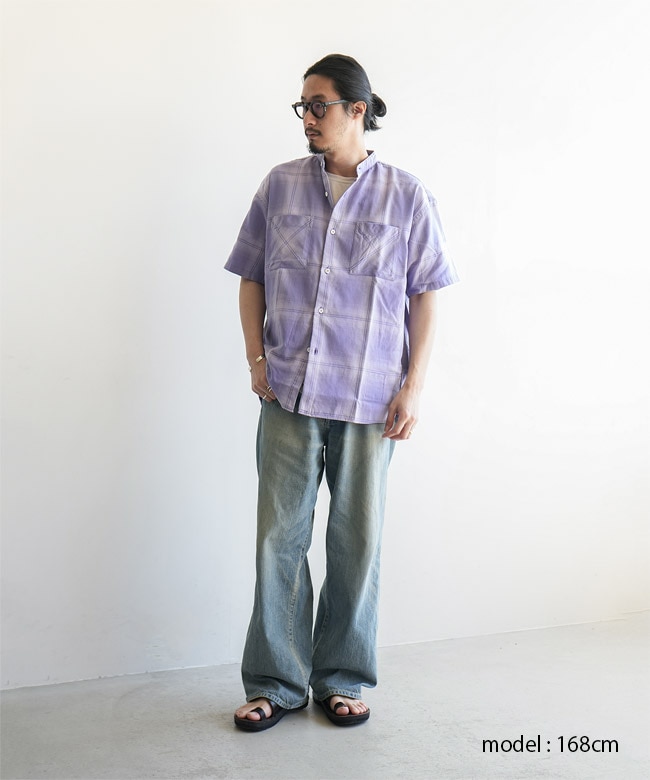 【春物】nonnative ノンネイティブ バンドカラーシャツ nonnative(ノンネイティブ)OFFICER STAND COLLAR S/S SHIRT COTTON
