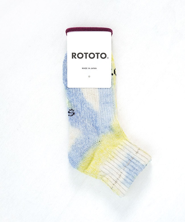 ROTOTO(ロトト) HEMP/ORGANIC COTTON PILE ANKLE SOCKS TIE DYE ヘンプ