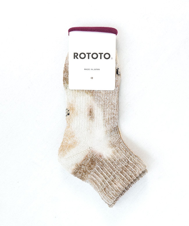 ROTOTO(ロトト) HEMP/ORGANIC COTTON PILE ANKLE SOCKS TIE DYE ヘンプ