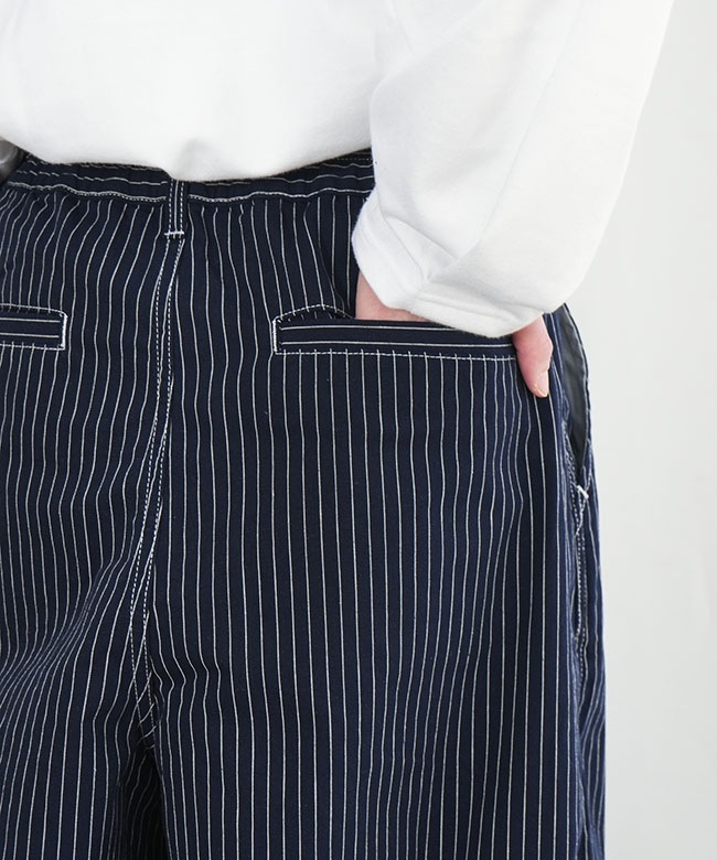 A12504] HARVESTY(ハーベスティ) ペンシルストライプ サーカスパンツ