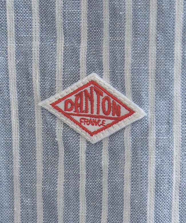◇DANTON(ダントン) MEN'S Linen Round Collar Short Sleeve Pullover