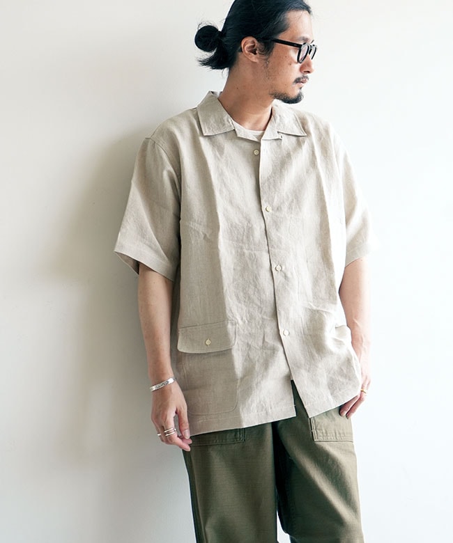 WORKERS(ワーカーズ) Opem Collar Shirt オープンカラーシャツ メンズ