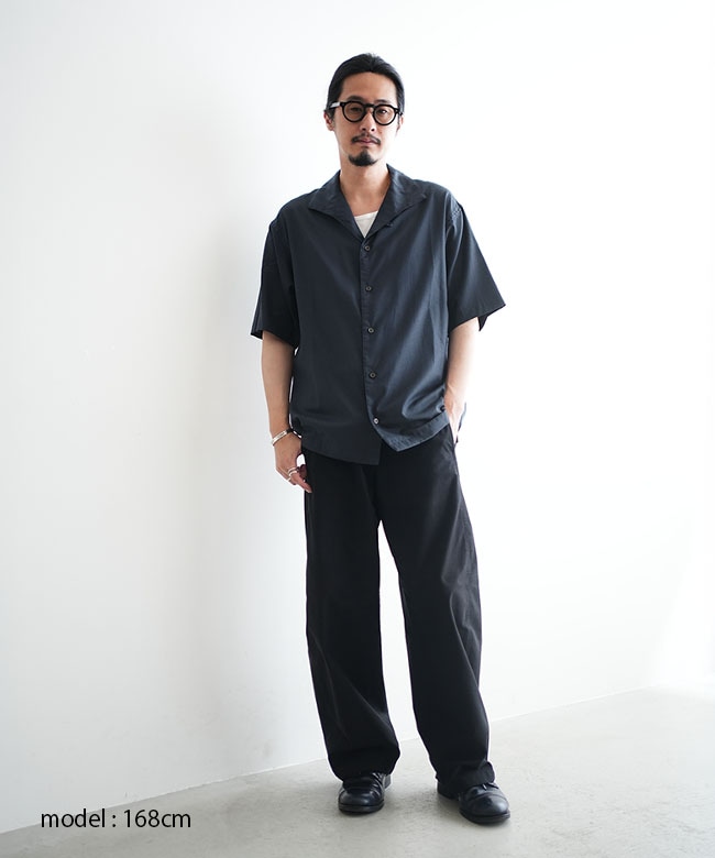 ULTERIOR(アルテリア) SILKY SOFT TWILL SHARK COLLAR SHIRT シルキー