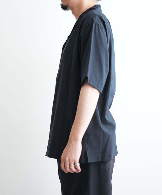 ULTERIOR(アルテリア) SILKY SOFT TWILL SHARK COLLAR SHIRT シルキー