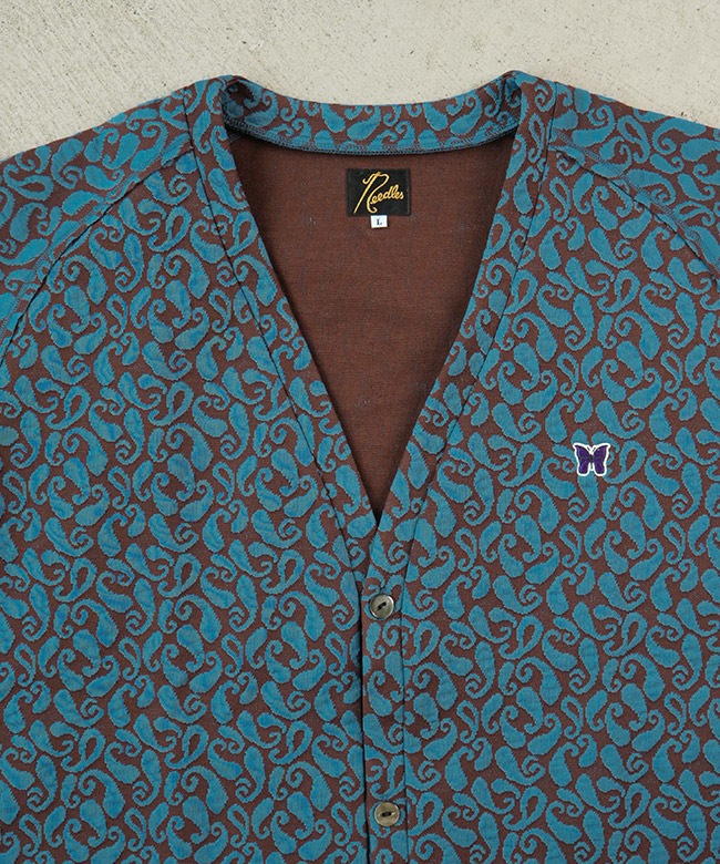 Needles Ｖネックカーディガン ペイズリー柄 NEEDLES(ニードルズ) V Neck Cardigan - Poly Jq./Paisley