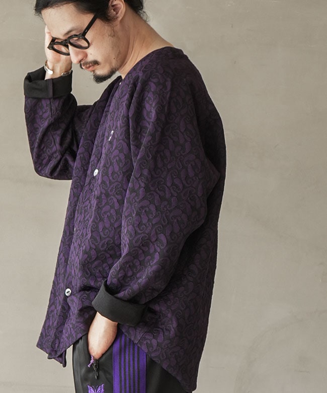 NEEDLES(ニードルズ) V Neck Cardigan - Poly Jq./Paisley