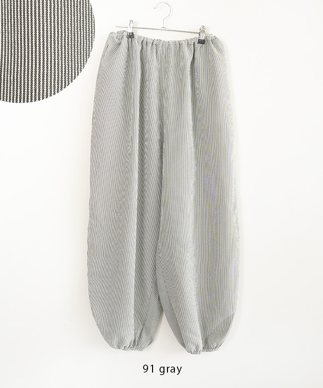 新品　mizuiro ind ミズイロインド　ストライプ地サニエルパンツ 新品 mizuiro ind ミズイロインド ストライプ地サニエルパンツ