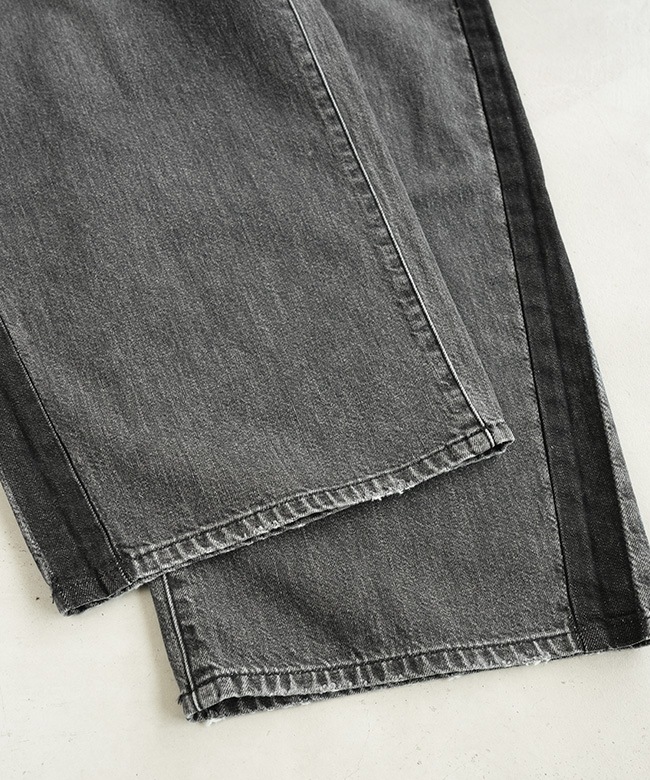 JL253P10]JOHNBULL(ジョンブル) サイドラインデニムパンツ