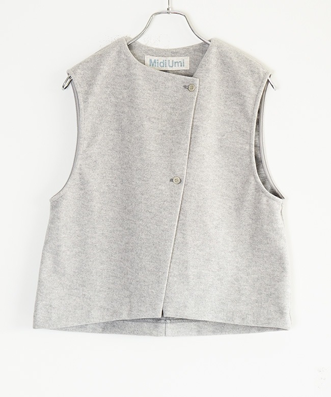 4-710017]Midi Umi(ミディウミ) flannel touch vest フランネルタッチ