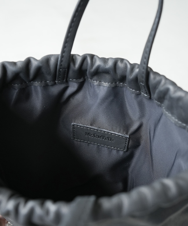 保存袋あり】MORMYRUS(モルミルス) レザー巾着バッグ 2way 肩掛け [M