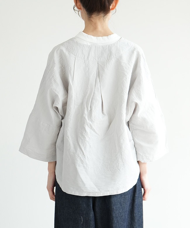 SALE 50%OFF】prit(プリット) コットンリネン交織高密度ウェザー 7分袖 