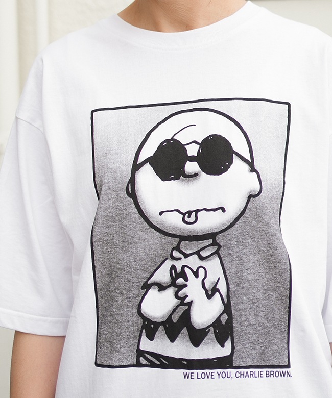 ✨新品✨ジョンブル PEANUTS CHARLIE BROWN SHADES T JT251C57]JOHNBULL(ジョンブル)PEANUTS Tシャツ CHARLIE BROWN