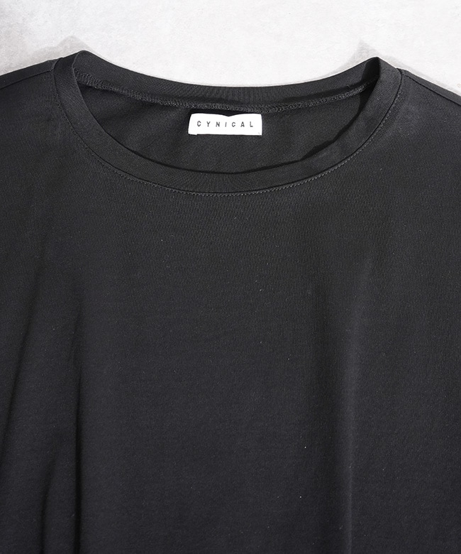 シニカル　cynical 新品　ブラック　シルケット　ロゴ　Tシャツ　レディース SALE 50%OFF】[512-95152]CYNICAL(シニカル)シルケットTシャツ