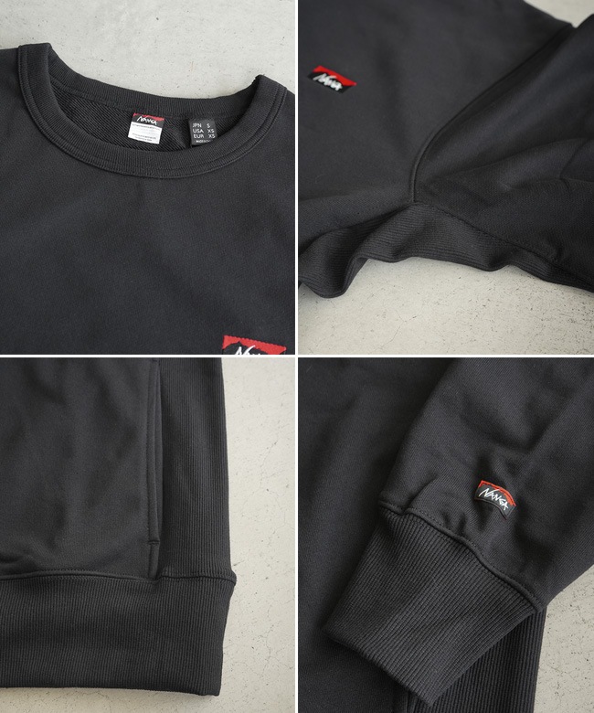 NANGA(ナンガ) ECO HYBRID MINI BOX LOGO EMBROIDERY SWEATSHIRT エコ