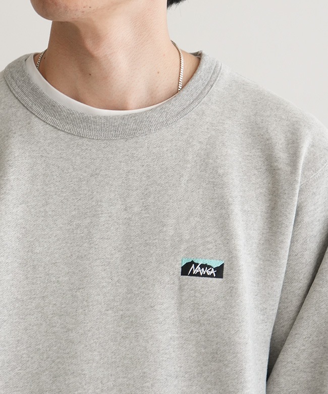 NANGA(ナンガ) ECO HYBRID MINI BOX LOGO EMBROIDERY SWEATSHIRT エコ