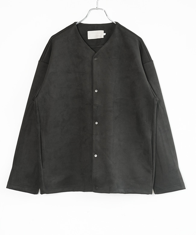 253-231012]Curly&Co.(カーリー) KNIT SUEDE SNAP BUTTON CARDIE