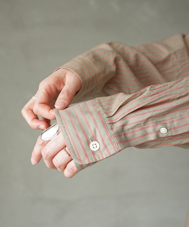 THE SHINZONE(ザ シンゾーン) STAND COLLAR DADDY SHIRT スタンド