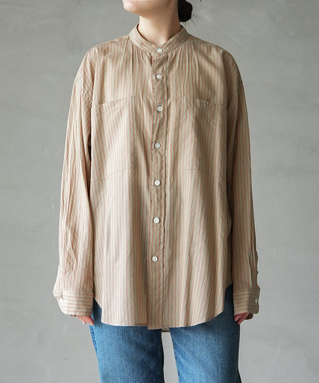 THE SHINZONE(ザ シンゾーン) STAND COLLAR DADDY SHIRT スタンド