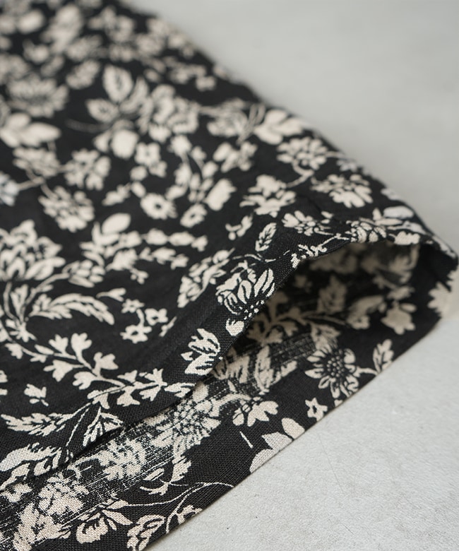 1000304]ICHI Antiquites(イチアンティークス) LINEN FLOWER PRINT SH