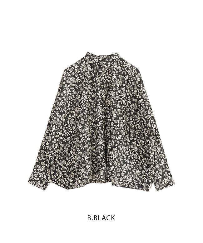 1000304]ICHI Antiquites(イチアンティークス) LINEN FLOWER PRINT SH