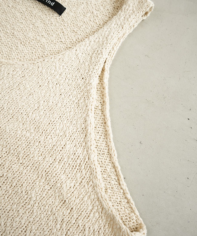 mizuiro ind　リリーヤーン ニットベスト アイボリー 楽天市場】mizuiro ind [ミズイロ インド] Lily-yarn vest [3-220118