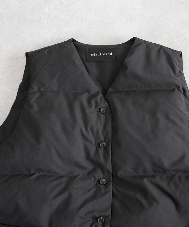 SALE 10%OFF】[3-270066]mizuiro ind(ミズイロインド)ダウンベスト