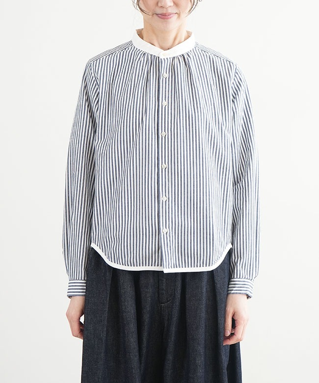 D-6324105]DANA FANEUIL(ダナファヌル) コットンストライプシャツ