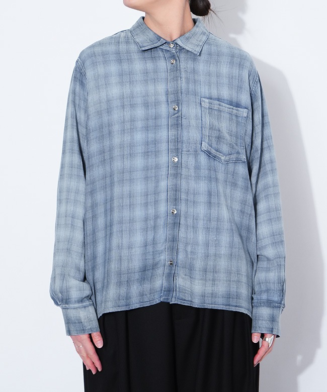 チェック柄シアーシャツ シャツ レディース トップス 長袖 【シニカル 