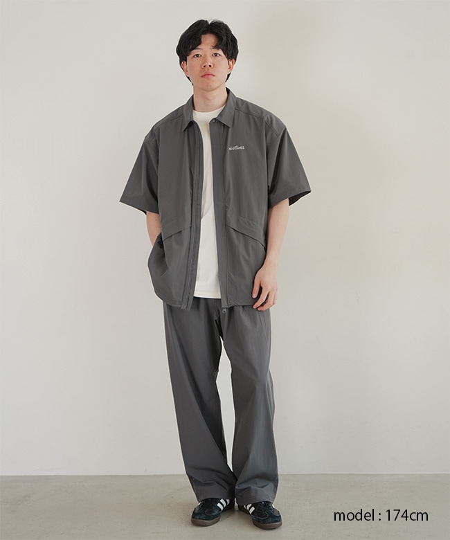 WILD THINGS ワイルシングス【XL】セットアップ 上下 シャツ リネン WILD THINGS(ワイルドシングス) ELASTIC NYLON DENALI SHIRT ラ