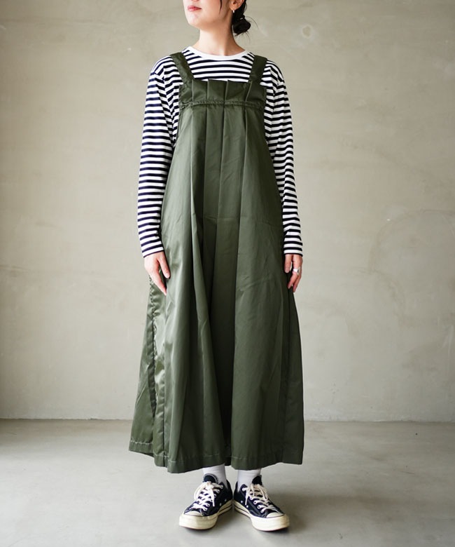RHODOLIRION Jumper Skirt Army Twill オリーブ Jumper Dress