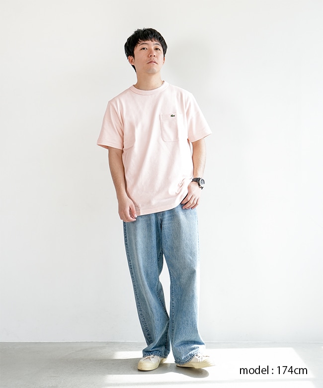 TH4921-99]LACOSTE(ラコステ)鹿の子地ポケット半袖Tシャツ | ブランド