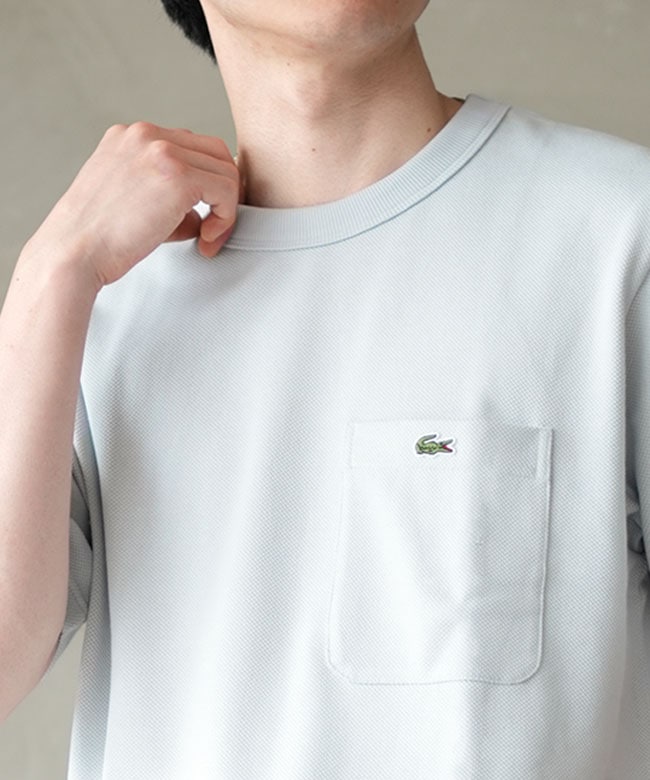 LACOSTE(ラコステ)鹿の子地ポケット半袖Tシャツ [TH4921-99