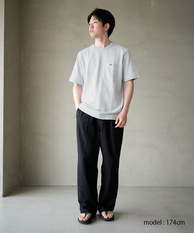 LACOSTE(ラコステ)鹿の子地ポケット半袖Tシャツ [TH4921-99