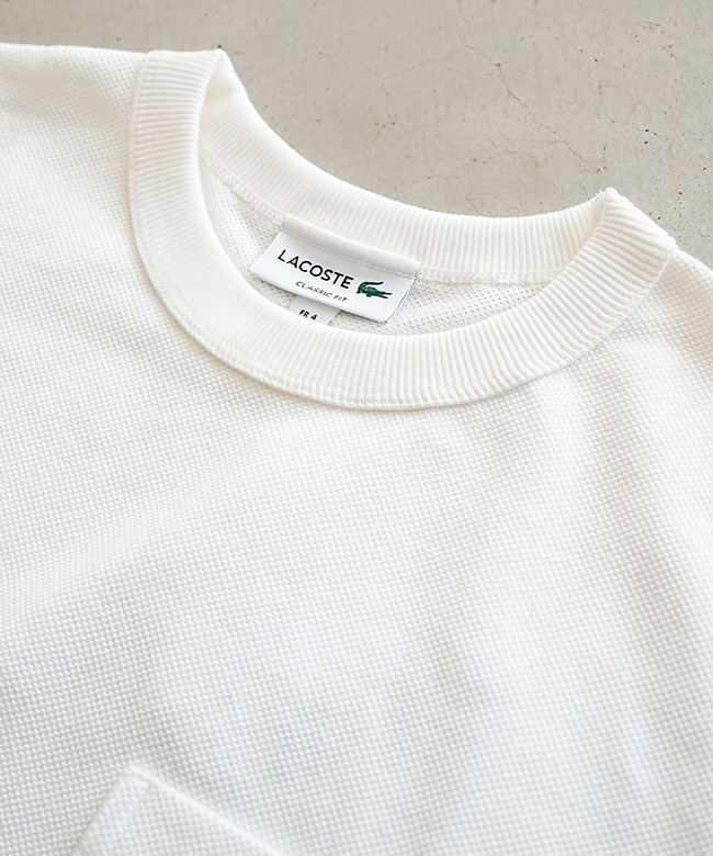 TH4921-99]LACOSTE(ラコステ)鹿の子地ポケット半袖Tシャツ | メンズ