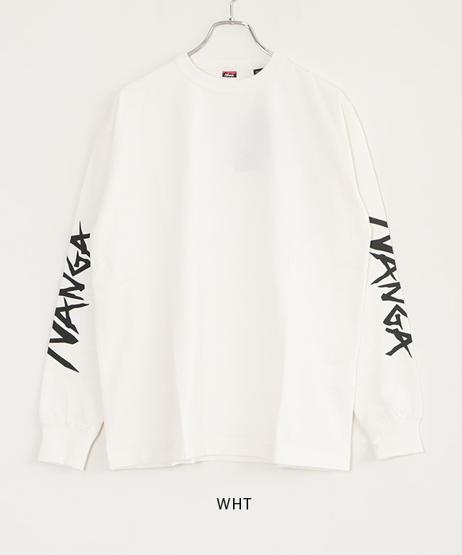 Nanga ホワイト 長袖カットソー Lサイズ NANGA ナンガ エコハイブリッド Tシャツ 長袖 ロンT メンズ