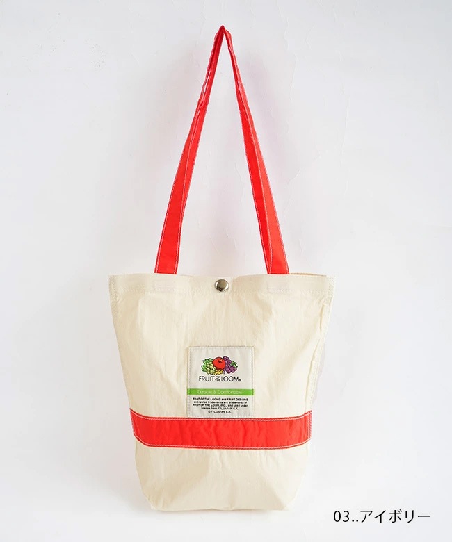 予約完売品 argue COTTON NYLON BALLOON FOODIE FRUIT OF THE LOOM(フルーツ オブ ザ ルーム)FTL NYRON TOTE BAG M