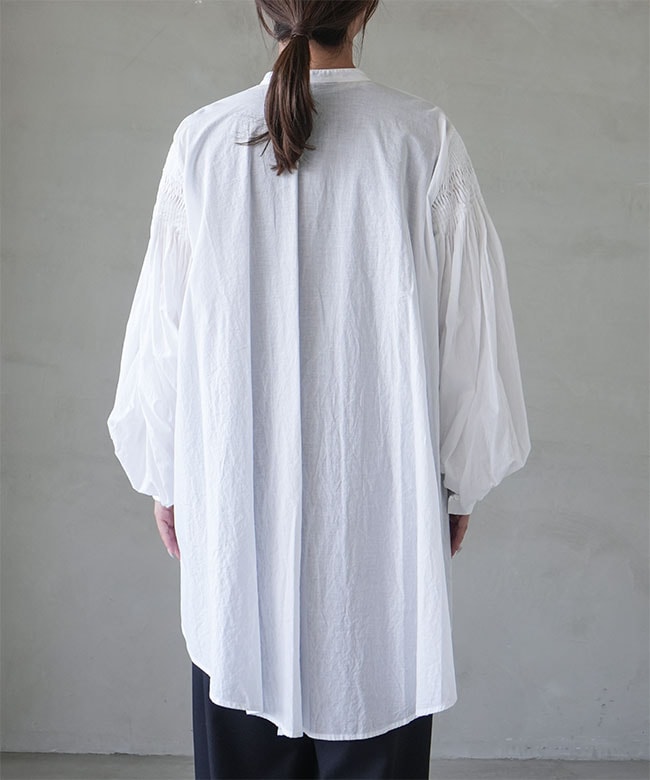 mizuiro ind（ミズイロインド）pin tucked puff slv 3-230083]mizuiro ind(ミズイロインド) ピンタックパフスリーブ