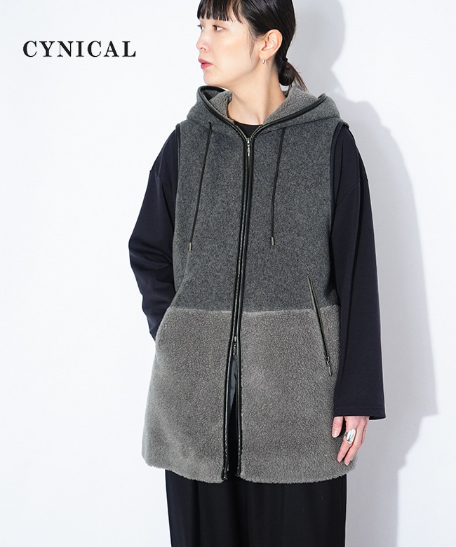 552-94006]CYNICAL(シニカル)エコファージップベスト フーディー