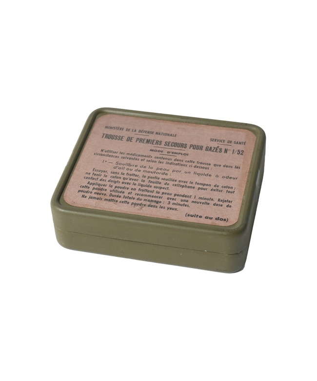 BX178UN] 軍物 フランスファーストエイドケースS/救急箱/アルミ缶