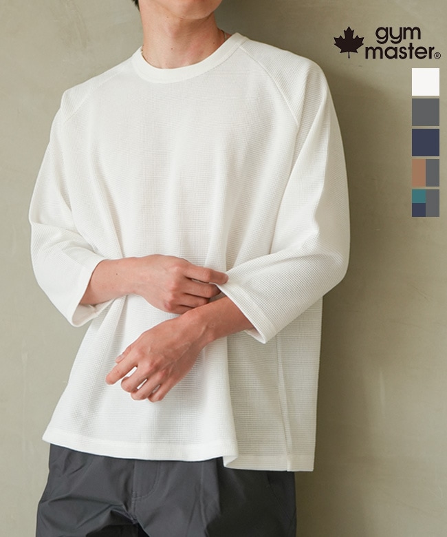 gym master(ジムマスター) 7.2ozドライワッフル8分袖Tee メンズ