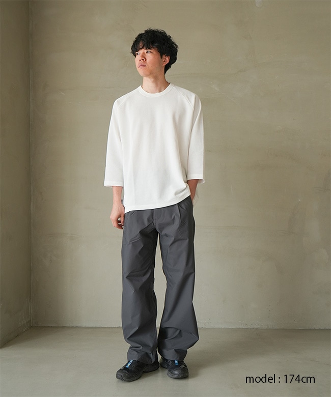 gym master(ジムマスター) 7.2ozドライワッフル8分袖Tee メンズ