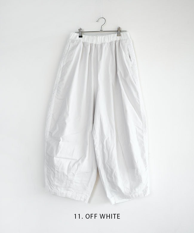 A12610] HARVESTY(ハーベスティ) レースサイドイージーサーカスパンツ