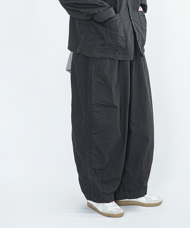 A12610] HARVESTY(ハーベスティ) レースサイドイージーサーカスパンツ