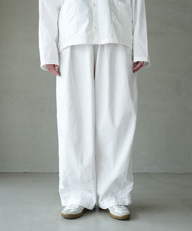 A12610] HARVESTY(ハーベスティ) レースサイドイージーサーカスパンツ