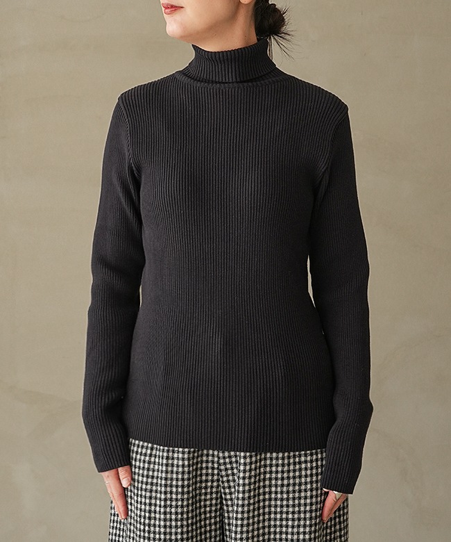 SALE 50%OFF】◇SOLAMONAT(ソラモナ)ウエハースリブニット ハイネック