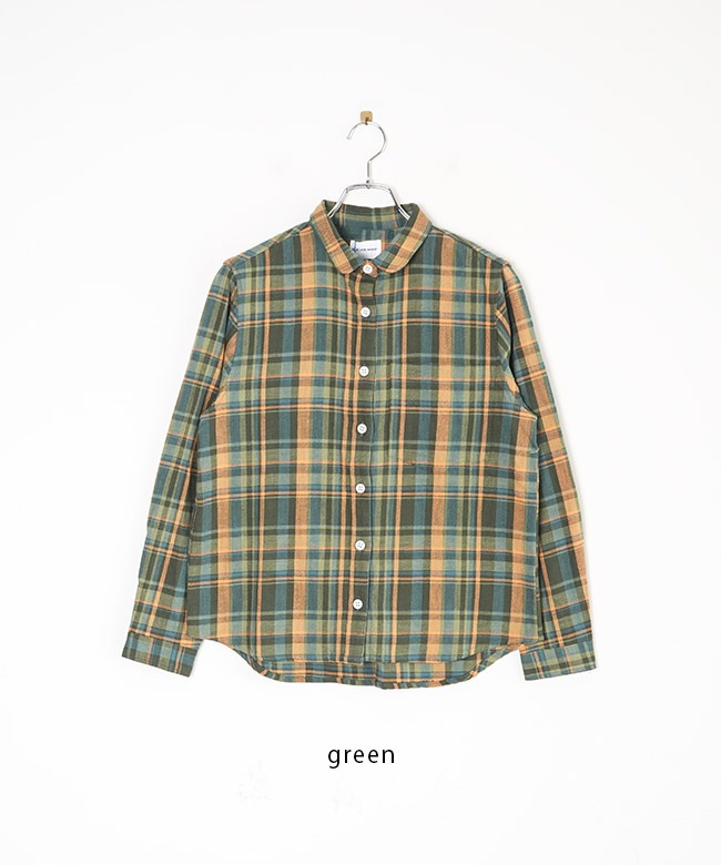 ☆売り切れました☆earth m&e チェックシャツ ブルー